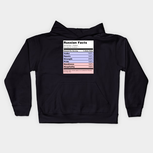 Russian Facts Kids Hoodie by swiftscuba